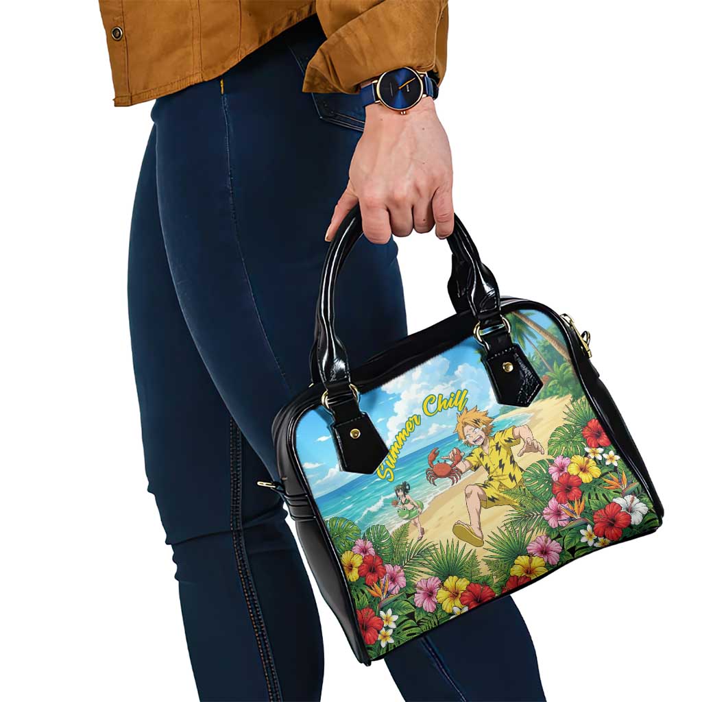 Denki Kaminari Summer Chill Shoulder Handbag Tropical Anime Comedy Scene