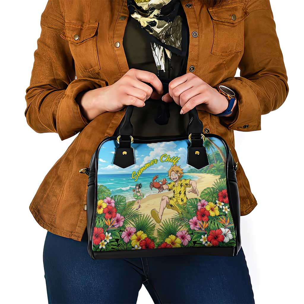 Denki Kaminari Summer Chill Shoulder Handbag Tropical Anime Comedy Scene