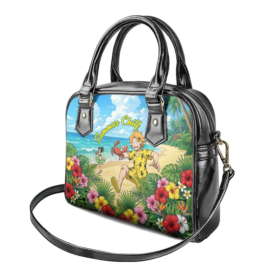 Denki Kaminari Summer Chill Shoulder Handbag Tropical Anime Comedy Scene