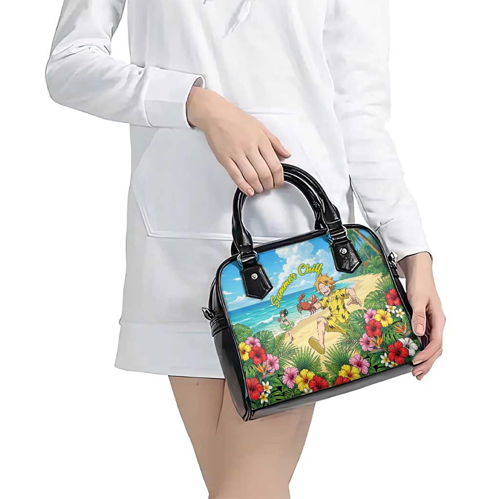 Denki Kaminari Summer Chill Shoulder Handbag Tropical Anime Comedy Scene