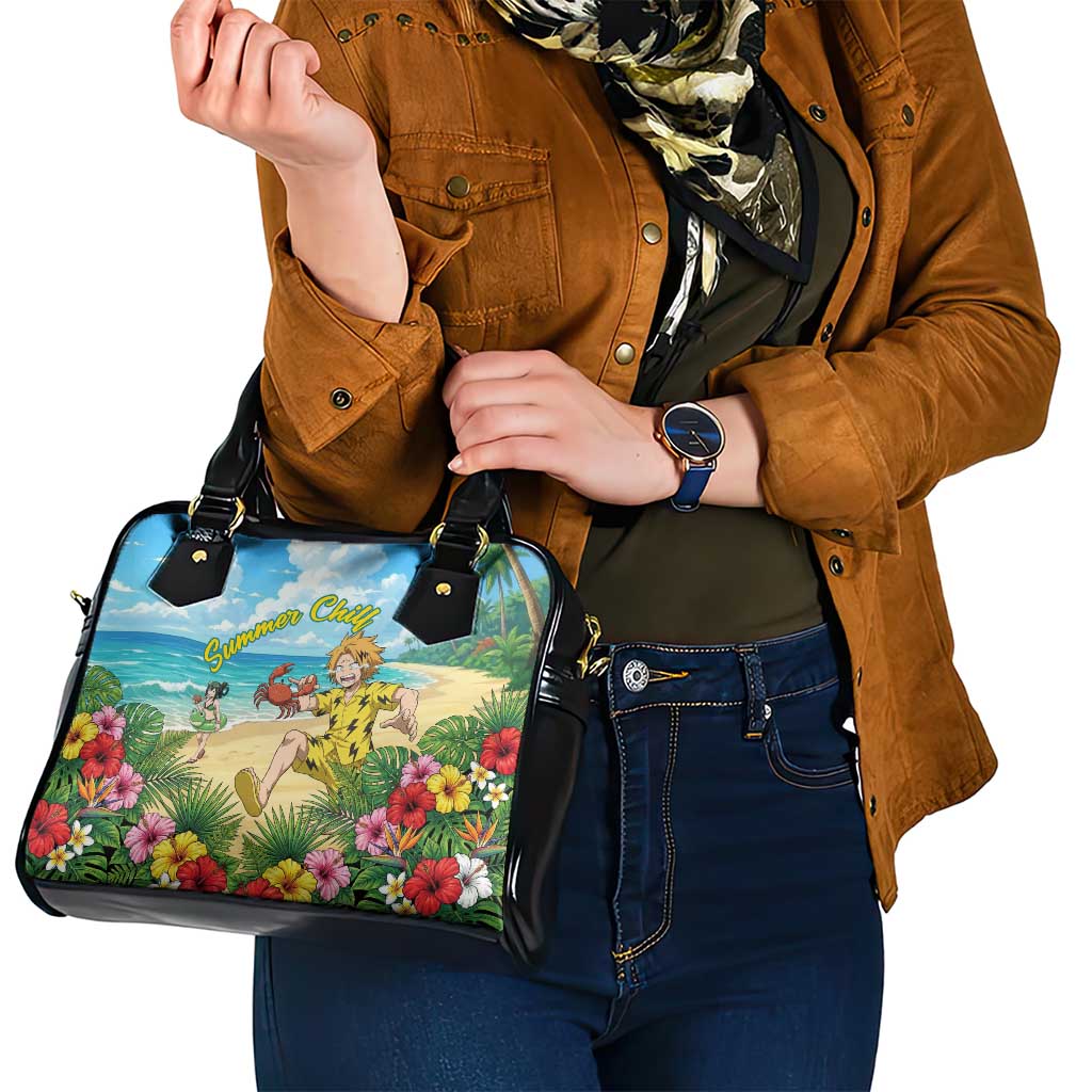 Denki Kaminari Summer Chill Shoulder Handbag Tropical Anime Comedy Scene