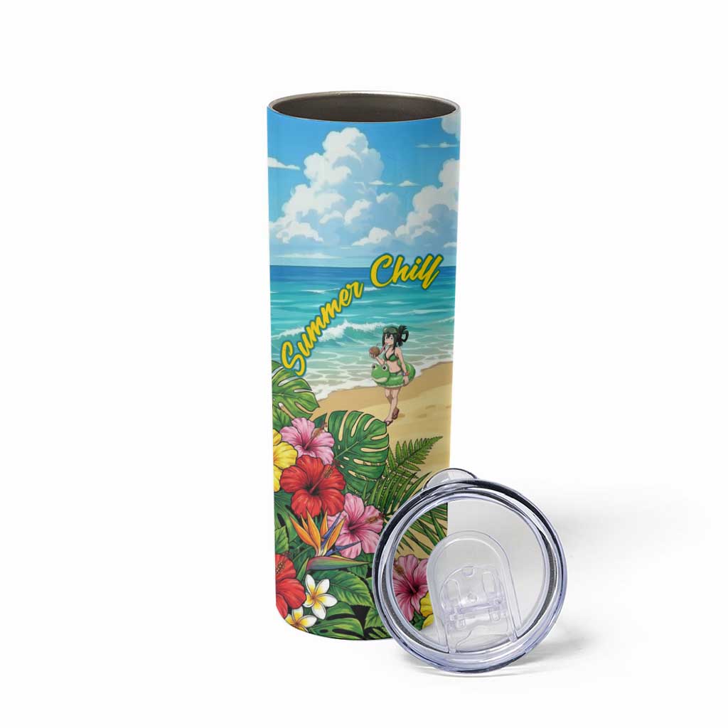 Denki Kaminari Summer Chill Skinny Tumbler Tropical Anime Comedy Scene
