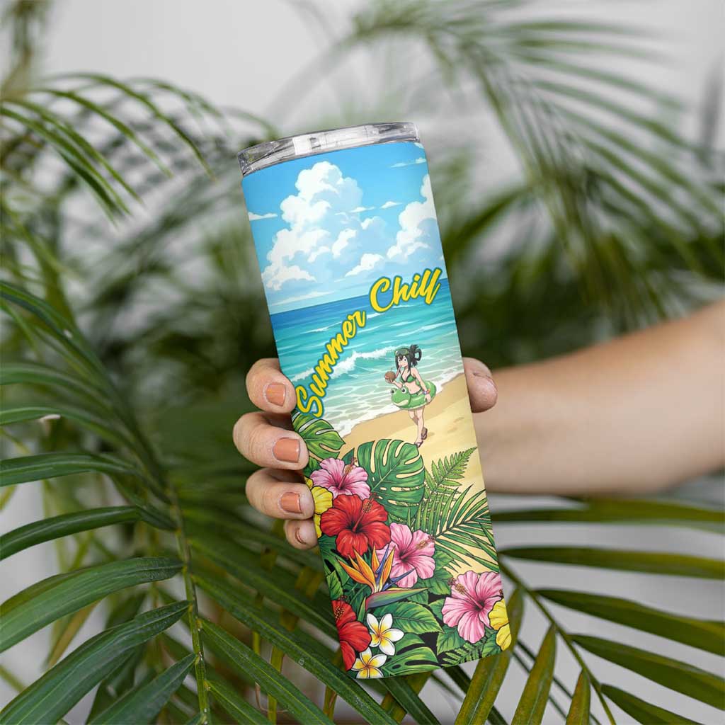 Denki Kaminari Summer Chill Skinny Tumbler Tropical Anime Comedy Scene
