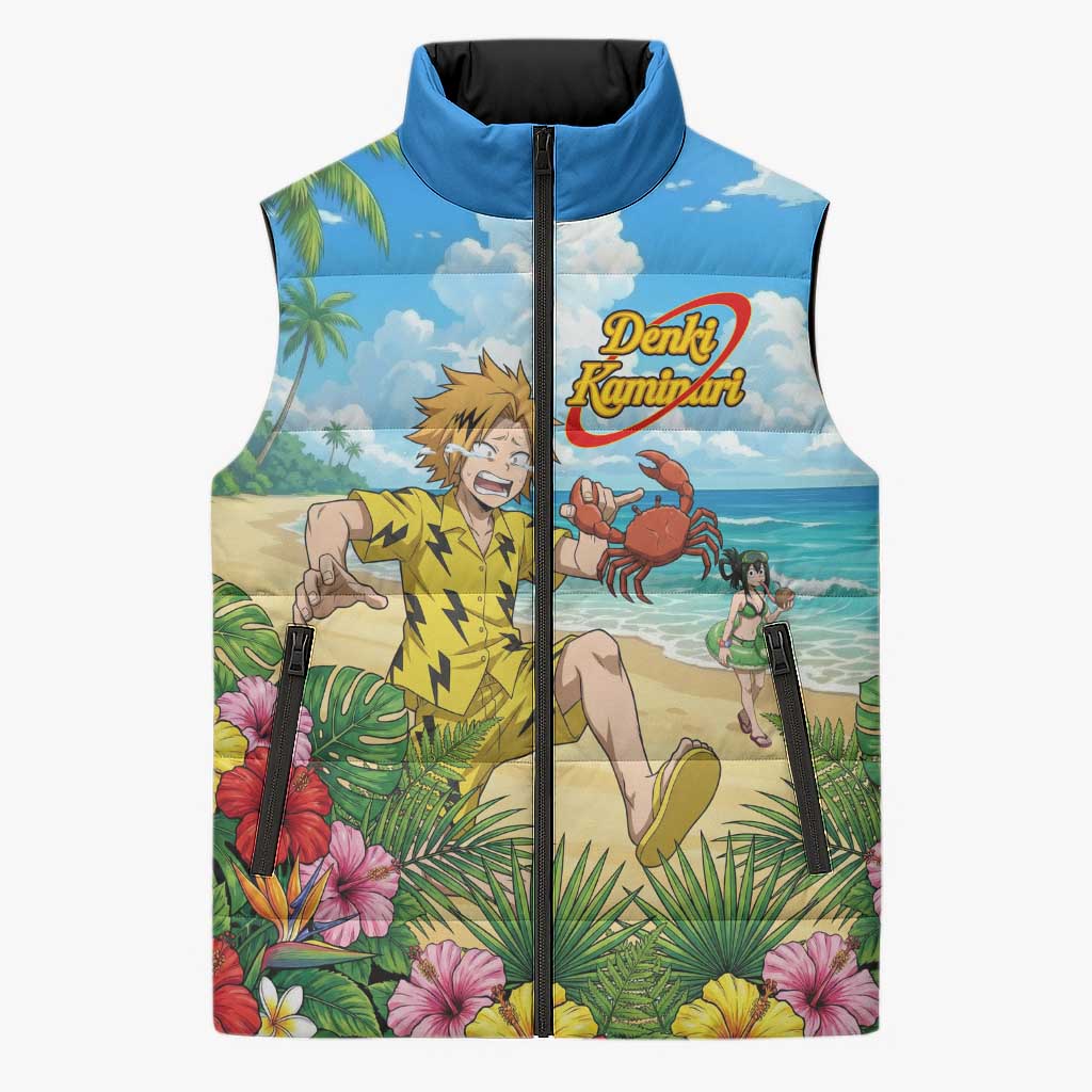 Denki Kaminari Summer Chill Sleeveless Puffer Jacket Tropical Anime Comedy Scene