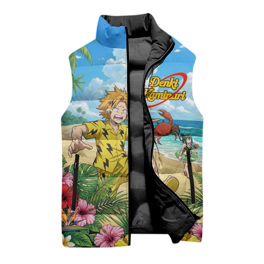 Denki Kaminari Summer Chill Sleeveless Puffer Jacket Tropical Anime Comedy Scene