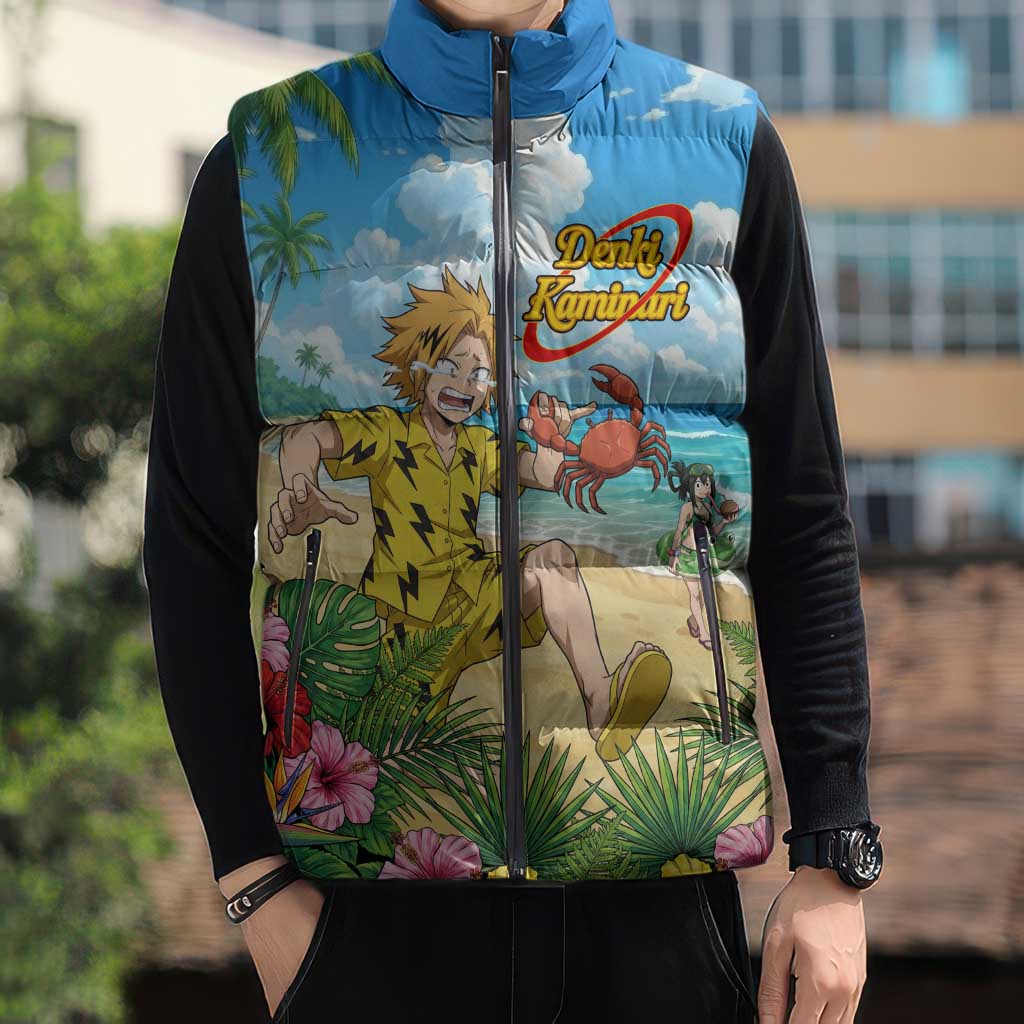 Denki Kaminari Summer Chill Sleeveless Puffer Jacket Tropical Anime Comedy Scene