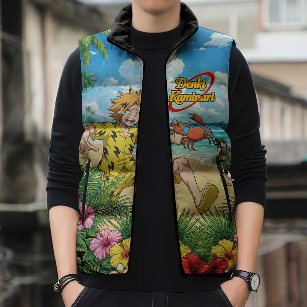 Denki Kaminari Summer Chill Sleeveless Puffer Jacket Tropical Anime Comedy Scene