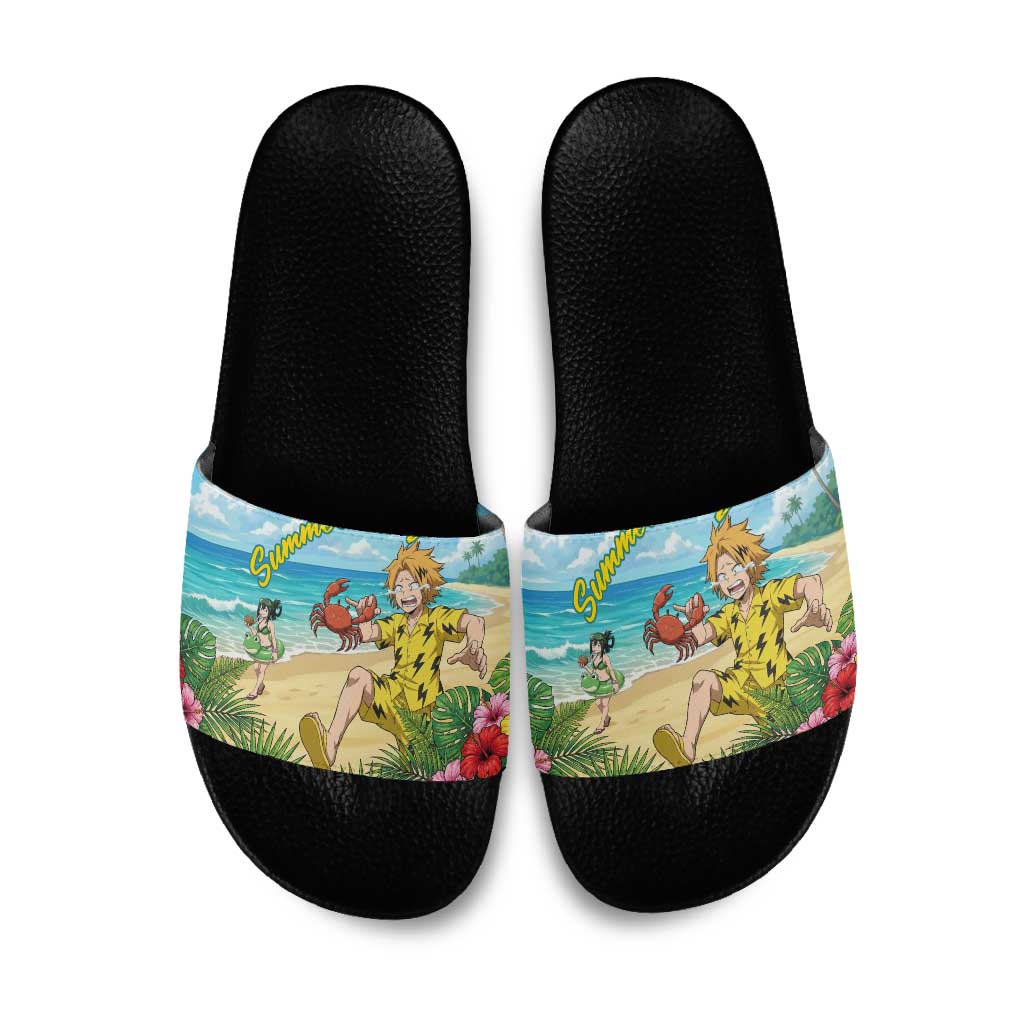 Denki Kaminari Summer Chill Slide Sandals Tropical Anime Comedy Scene