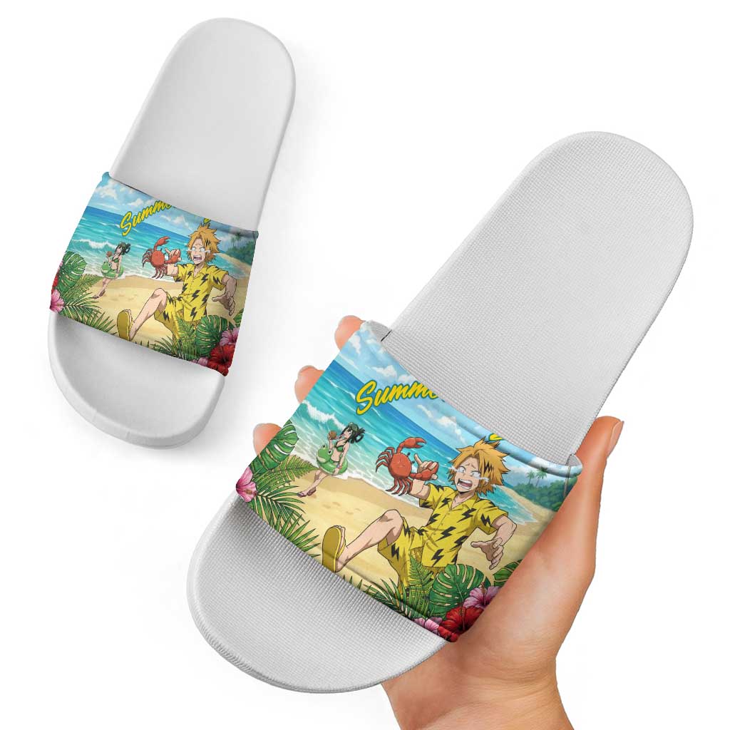 Denki Kaminari Summer Chill Slide Sandals Tropical Anime Comedy Scene
