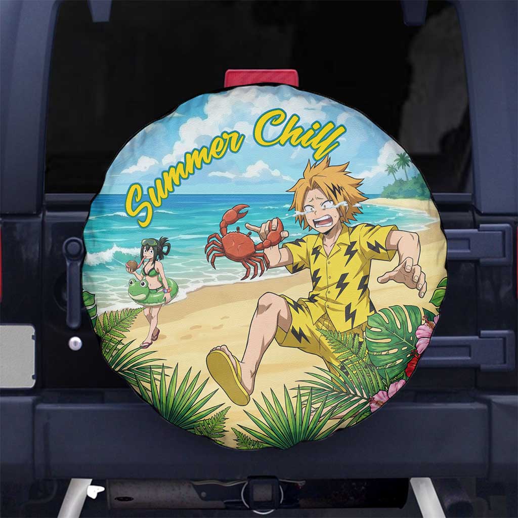 Denki Kaminari Summer Chill Spare Tire Cover Tropical Anime Comedy Scene