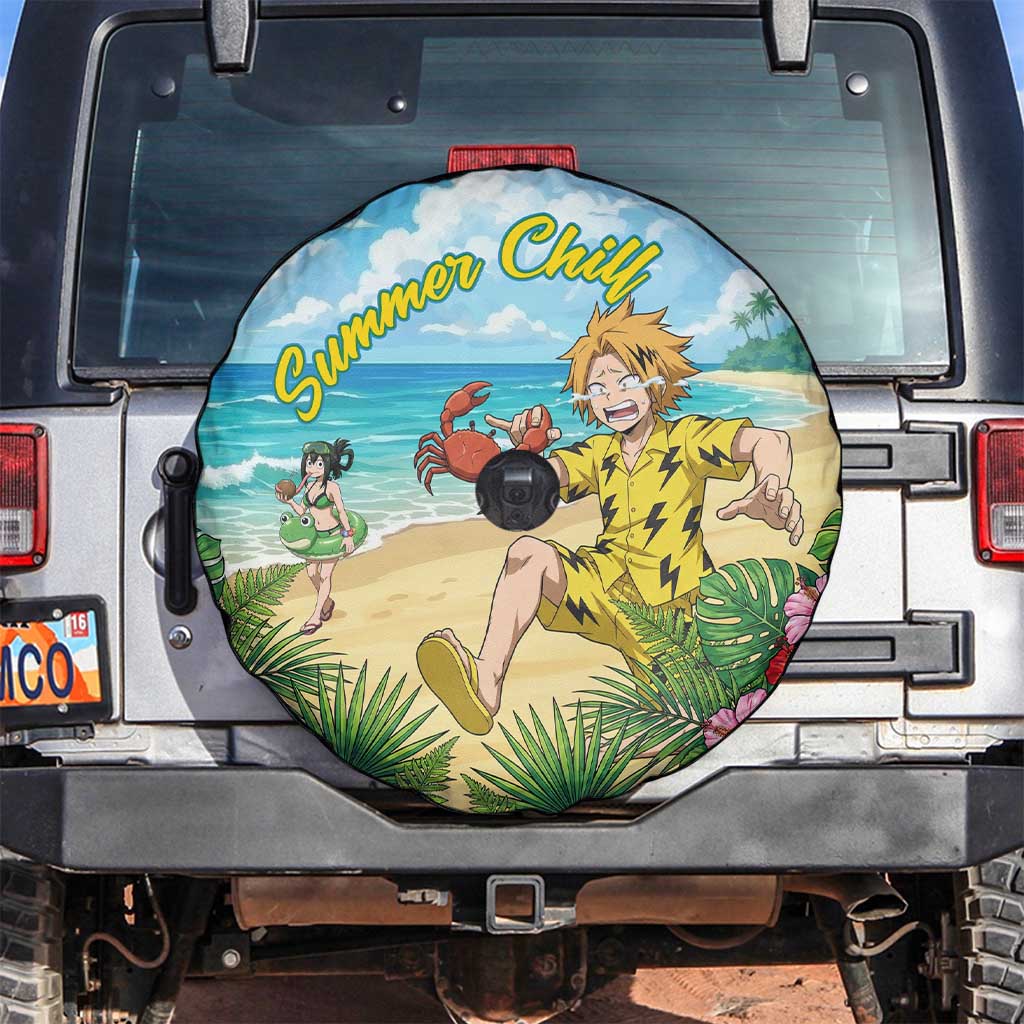 Denki Kaminari Summer Chill Spare Tire Cover Tropical Anime Comedy Scene