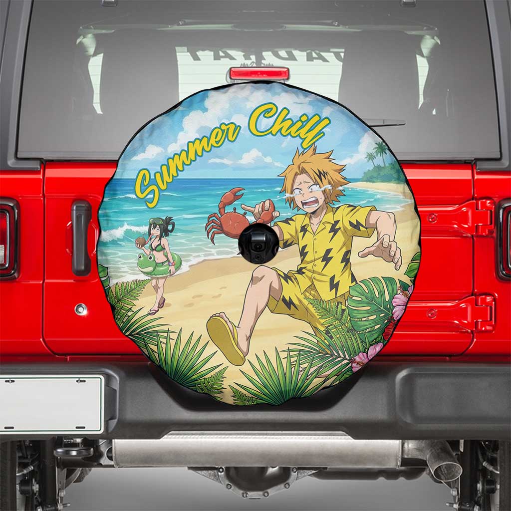 Denki Kaminari Summer Chill Spare Tire Cover Tropical Anime Comedy Scene