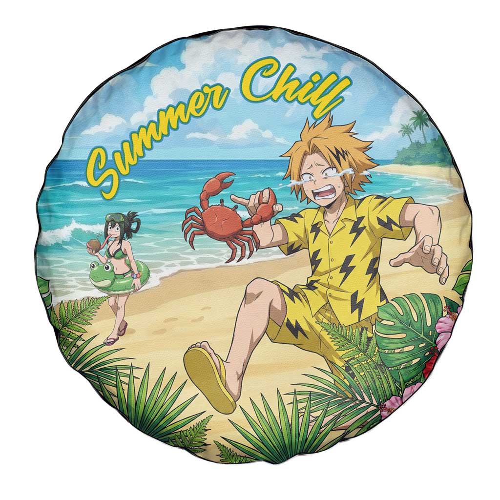 Denki Kaminari Summer Chill Spare Tire Cover Tropical Anime Comedy Scene