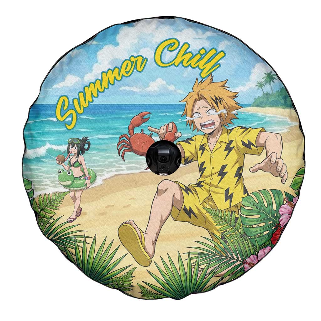 Denki Kaminari Summer Chill Spare Tire Cover Tropical Anime Comedy Scene