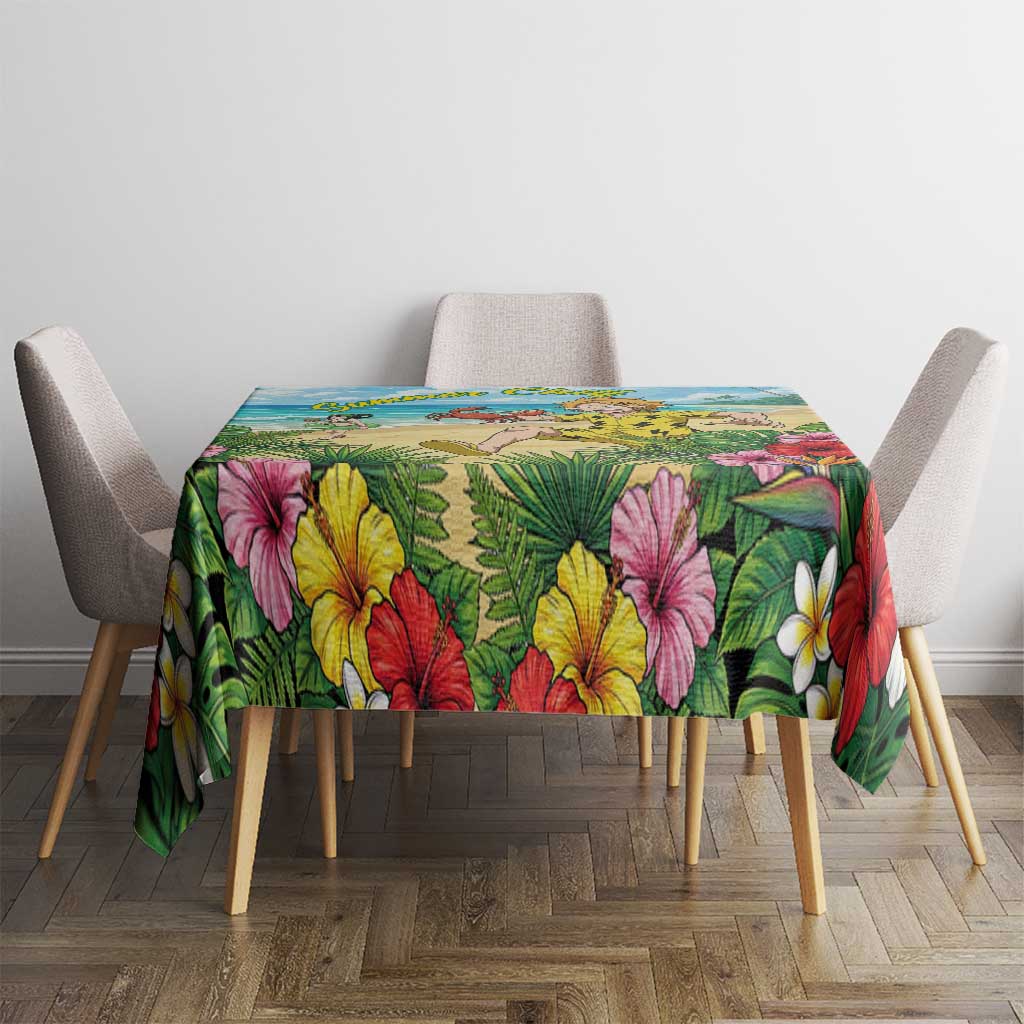 Denki Kaminari Summer Chill Tablecloth Tropical Anime Comedy Scene