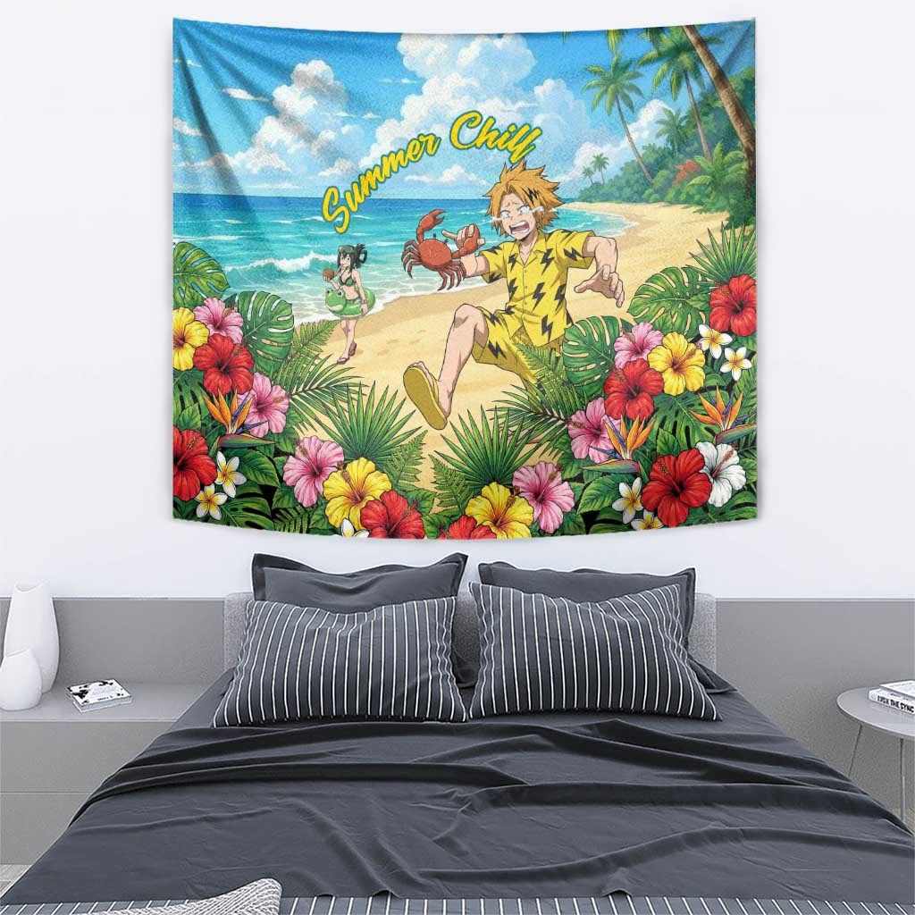 Denki Kaminari Summer Chill Tapestry Tropical Anime Comedy Scene
