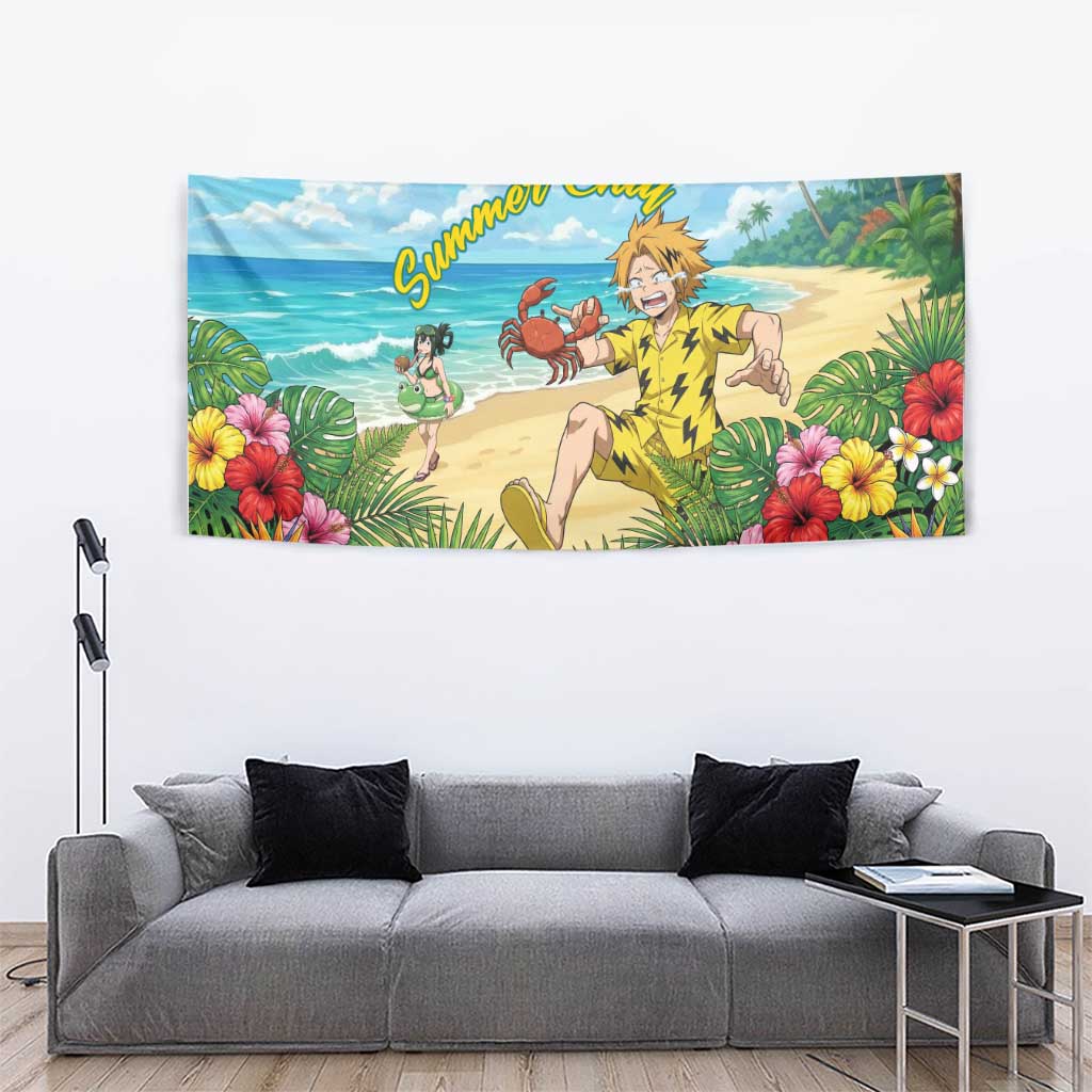 Denki Kaminari Summer Chill Tapestry Tropical Anime Comedy Scene