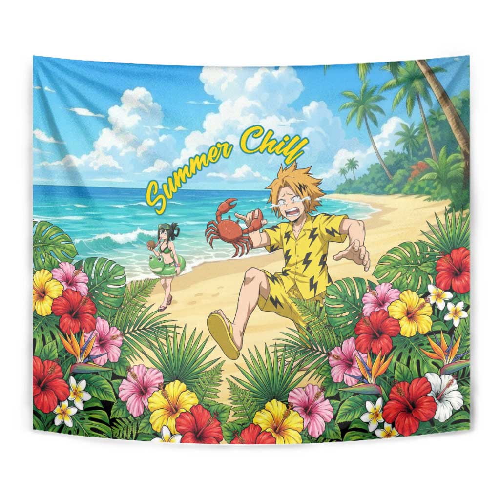 Denki Kaminari Summer Chill Tapestry Tropical Anime Comedy Scene
