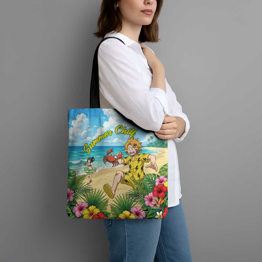 Denki Kaminari Summer Chill Tote Bag Tropical Anime Comedy Scene