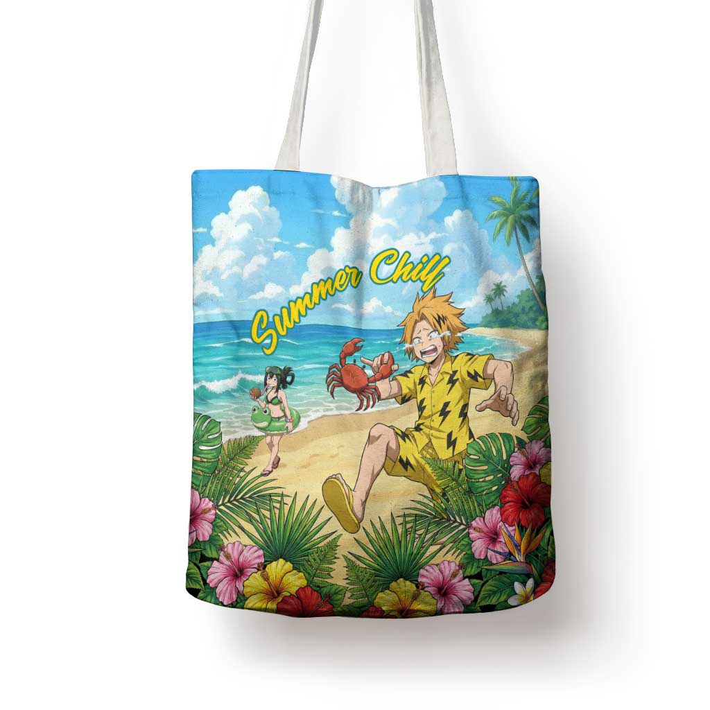 Denki Kaminari Summer Chill Tote Bag Tropical Anime Comedy Scene