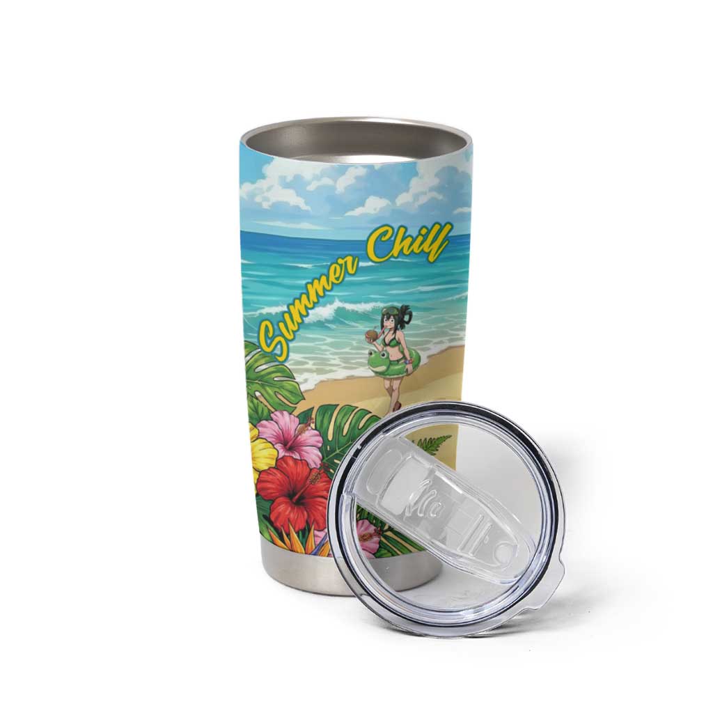Denki Kaminari Summer Chill Tumbler Cup Tropical Anime Comedy Scene