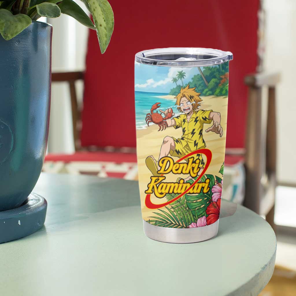 Denki Kaminari Summer Chill Tumbler Cup Tropical Anime Comedy Scene
