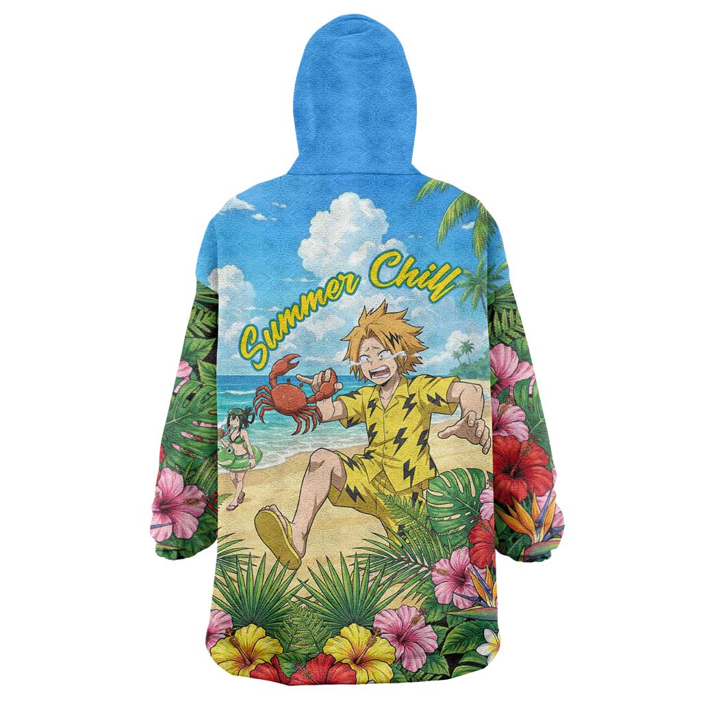 Denki Kaminari Summer Chill Wearable Blanket Hoodie Tropical Anime Comedy Scene
