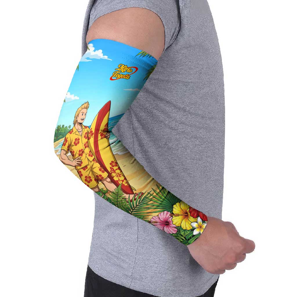 Mirio Togata Summer Chill Arm Sleeves Tropical Anime Surf Scene