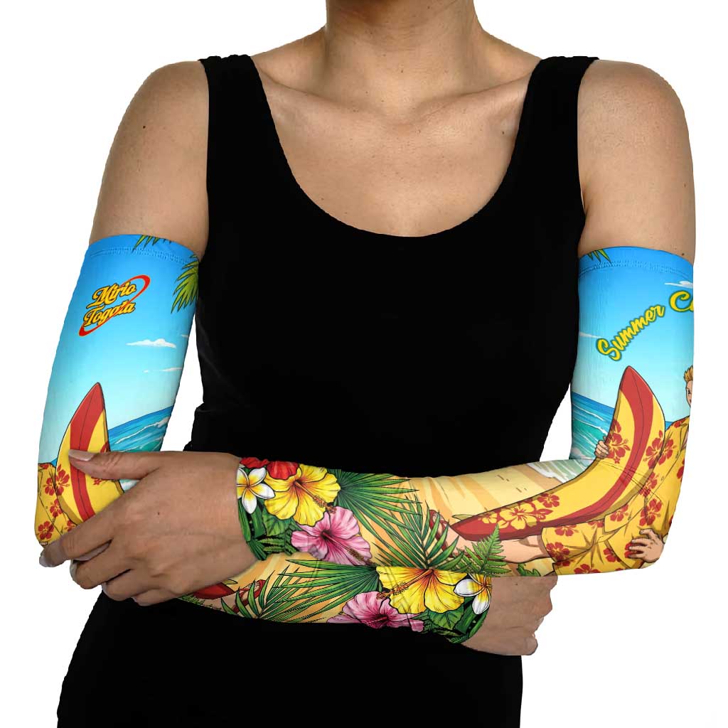 Mirio Togata Summer Chill Arm Sleeves Tropical Anime Surf Scene