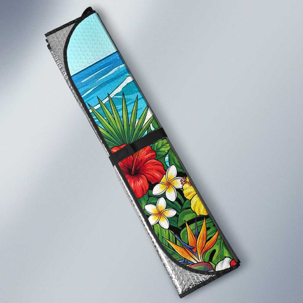 Mirio Togata Summer Chill Auto Sun Shade Tropical Anime Surf Scene