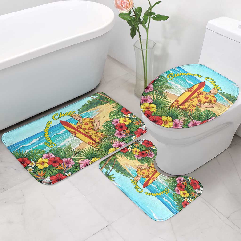 Mirio Togata Summer Chill Bathroom Set Tropical Anime Surf Scene