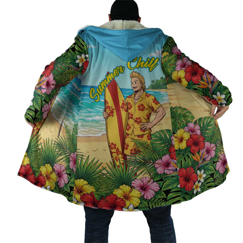 Mirio Togata Summer Chill Cloak Tropical Anime Surf Scene