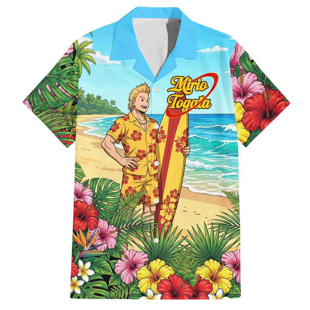 Mirio Togata Summer Chill Hawaiian Shirt Tropical Anime Surf Scene