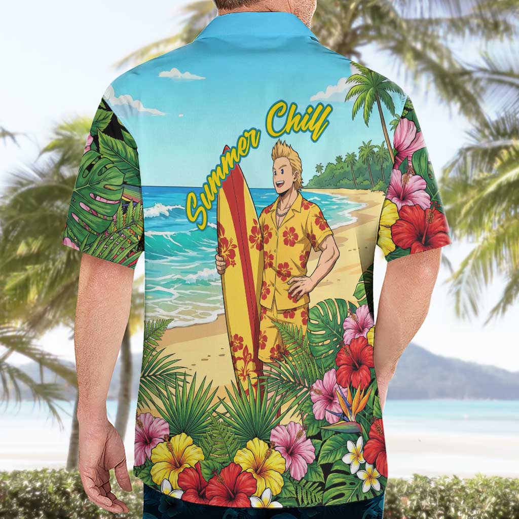 Mirio Togata Summer Chill Hawaiian Shirt Tropical Anime Surf Scene