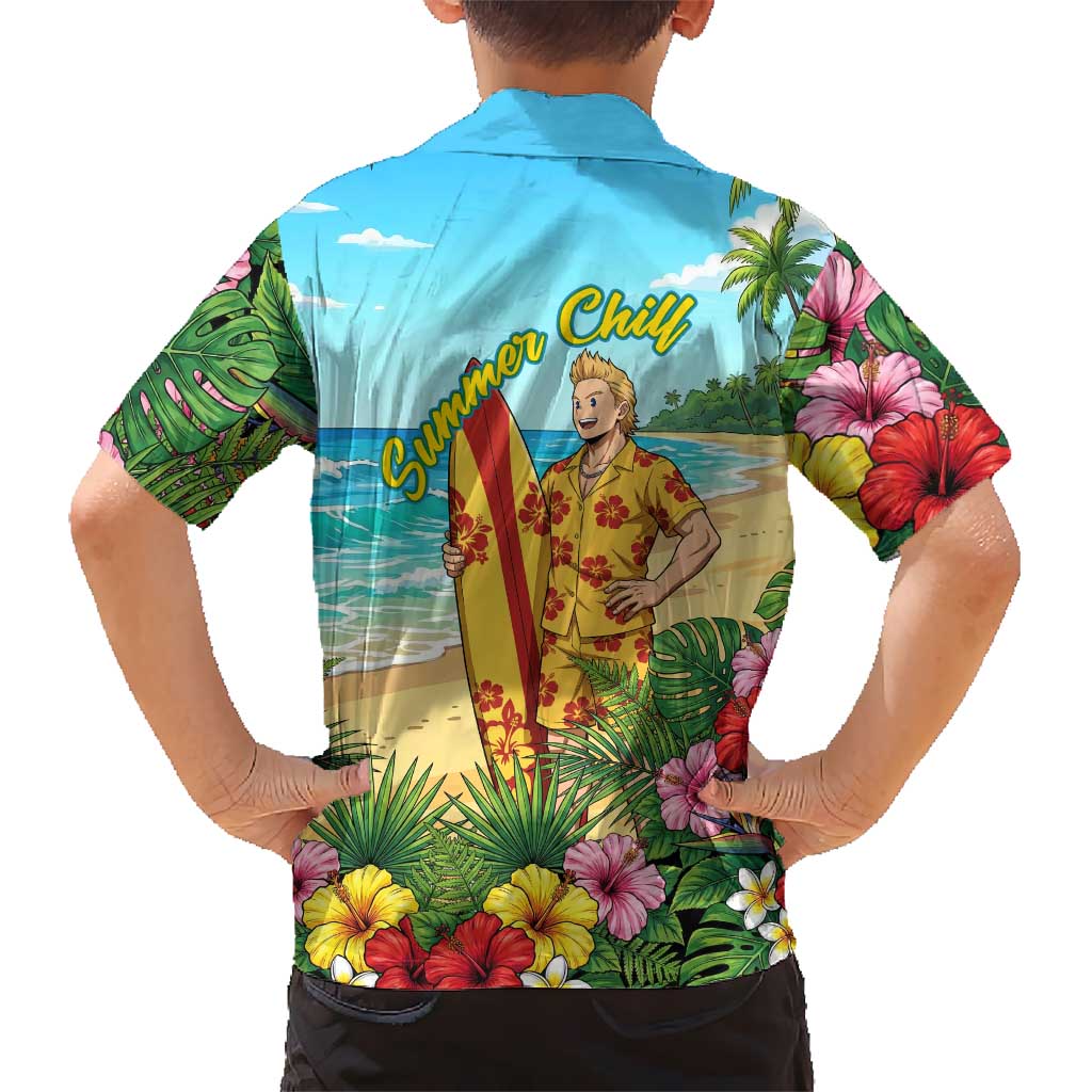 Mirio Togata Summer Chill Hawaiian Shirt Tropical Anime Surf Scene