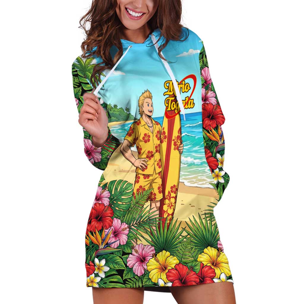 Mirio Togata Summer Chill Hoodie Dress Tropical Anime Surf Scene