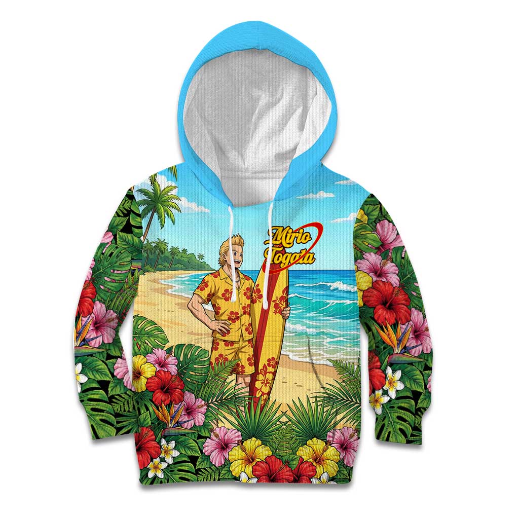 Mirio Togata Summer Chill Kid Hoodie Tropical Anime Surf Scene