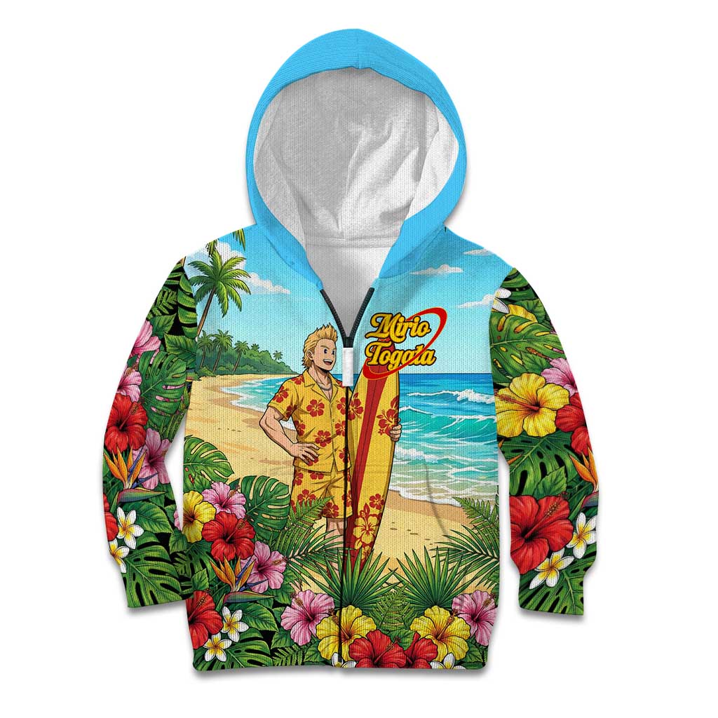 Mirio Togata Summer Chill Kid Hoodie Tropical Anime Surf Scene