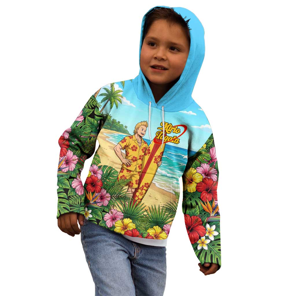 Mirio Togata Summer Chill Kid Hoodie Tropical Anime Surf Scene