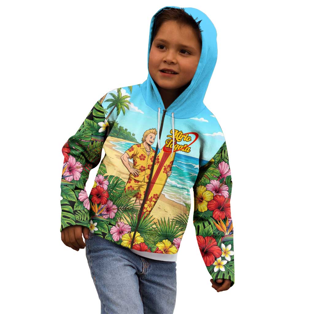 Mirio Togata Summer Chill Kid Hoodie Tropical Anime Surf Scene