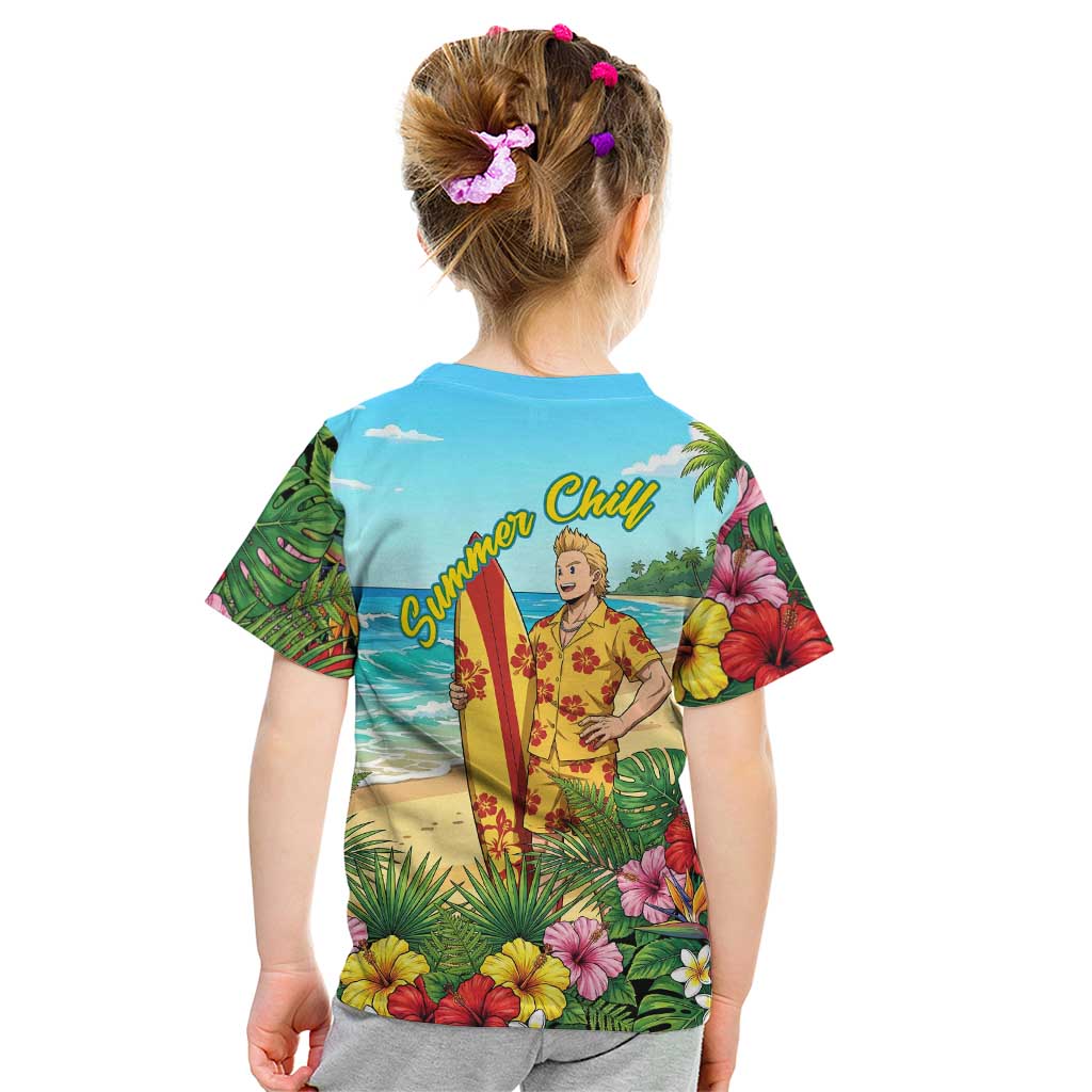 Mirio Togata Summer Chill Kid T Shirt Tropical Anime Surf Scene