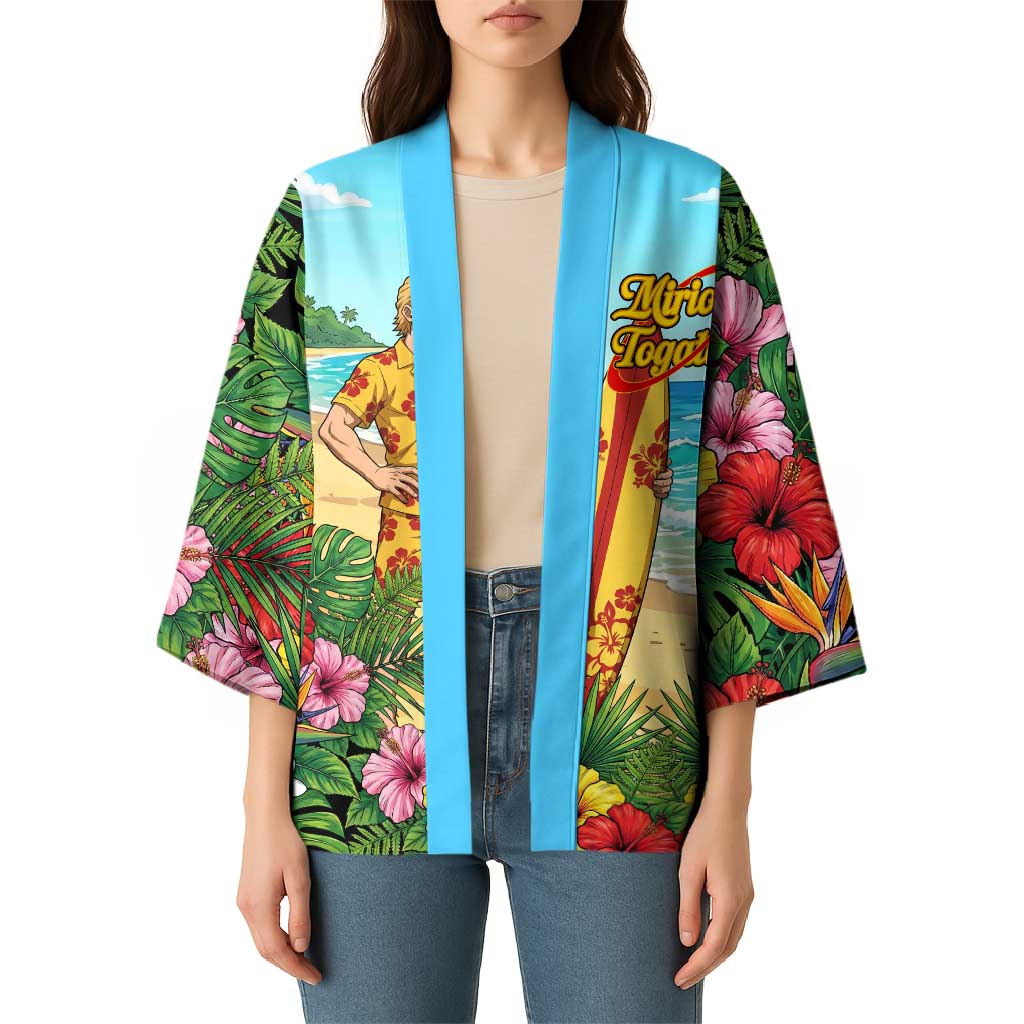 Mirio Togata Summer Chill Kimono Tropical Anime Surf Scene