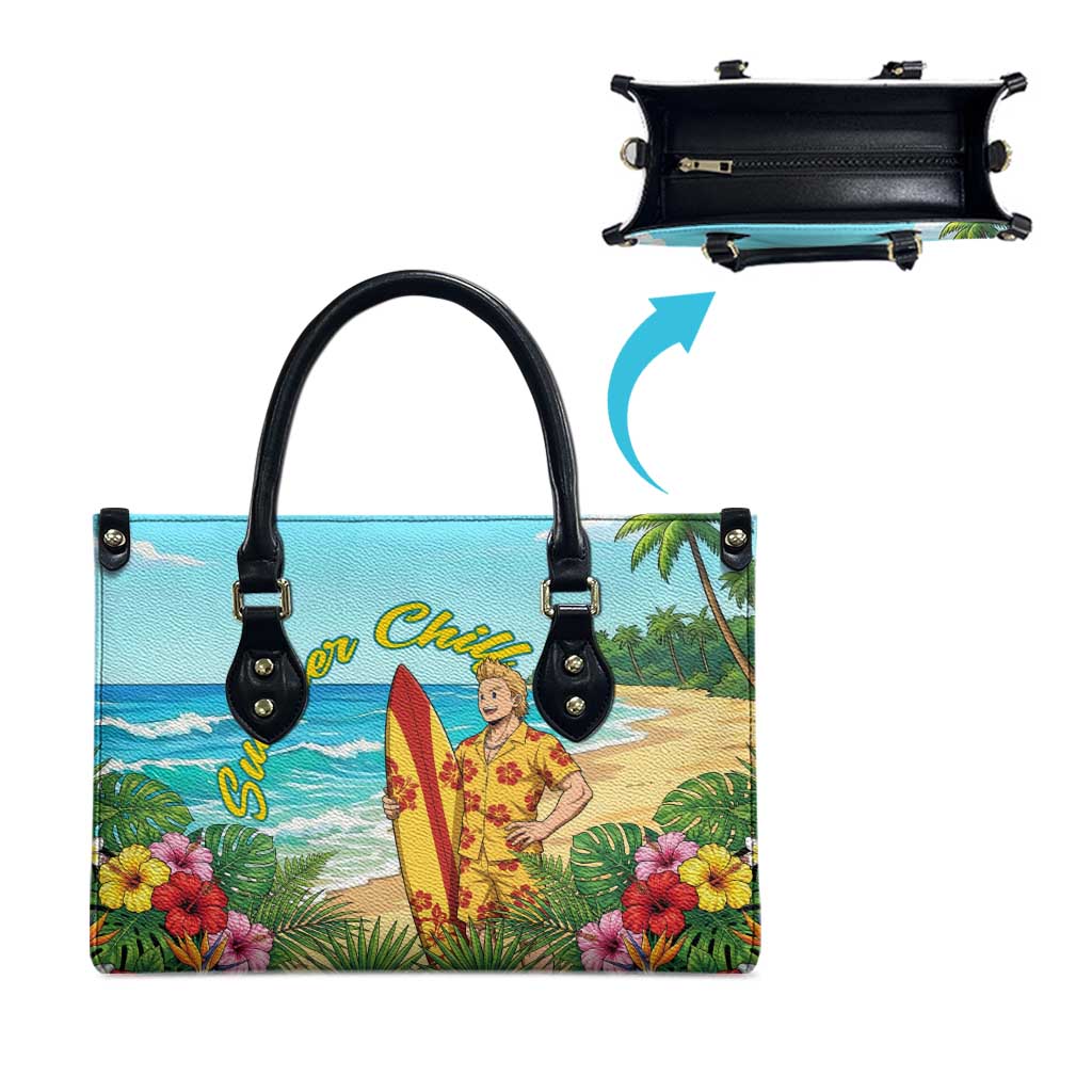 Mirio Togata Summer Chill Leather Bag Tropical Anime Surf Scene