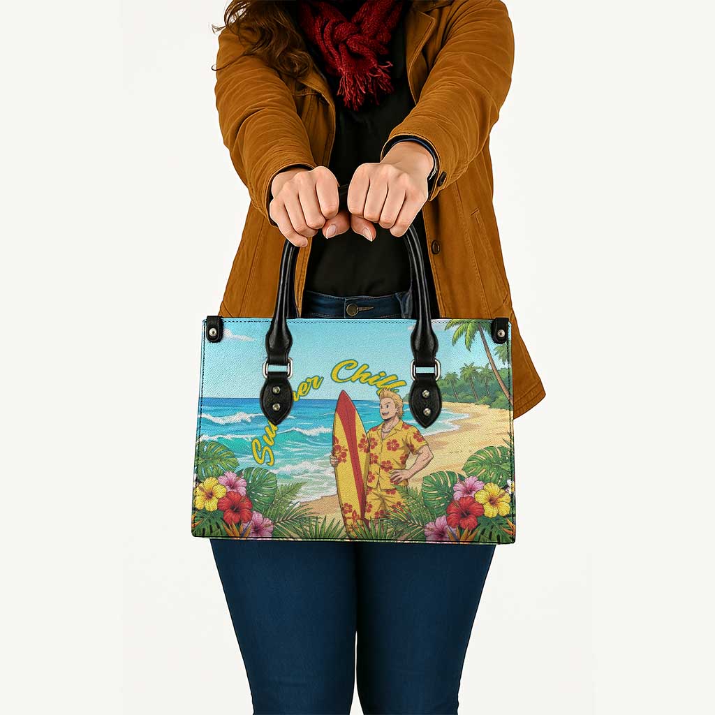 Mirio Togata Summer Chill Leather Bag Tropical Anime Surf Scene