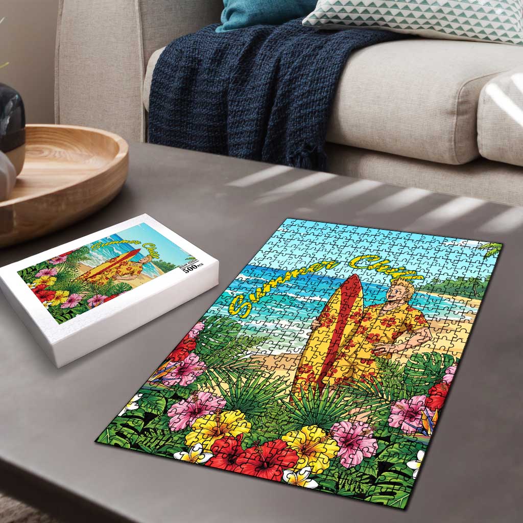 Mirio Togata Summer Chill Puzzle Tropical Anime Surf Scene