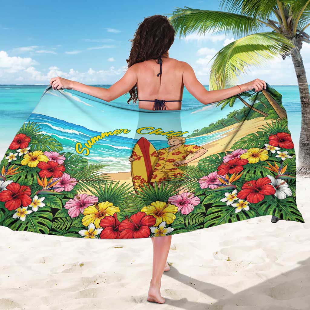 Mirio Togata Summer Chill Sarong Tropical Anime Surf Scene
