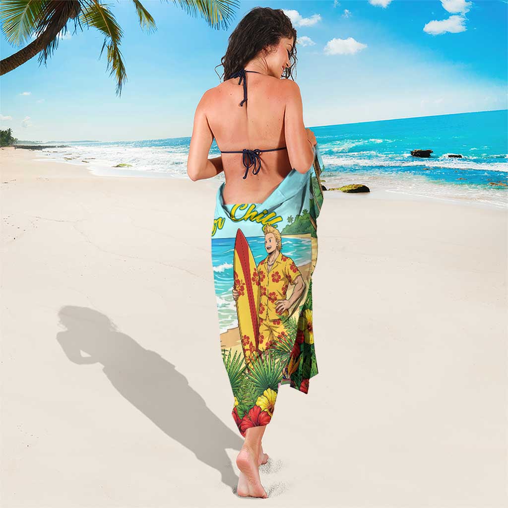 Mirio Togata Summer Chill Sarong Tropical Anime Surf Scene