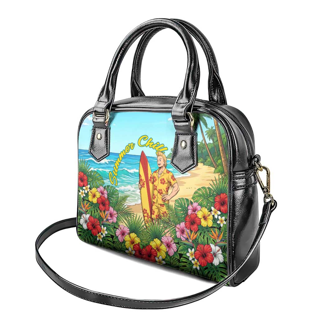 Mirio Togata Summer Chill Shoulder Handbag Tropical Anime Surf Scene