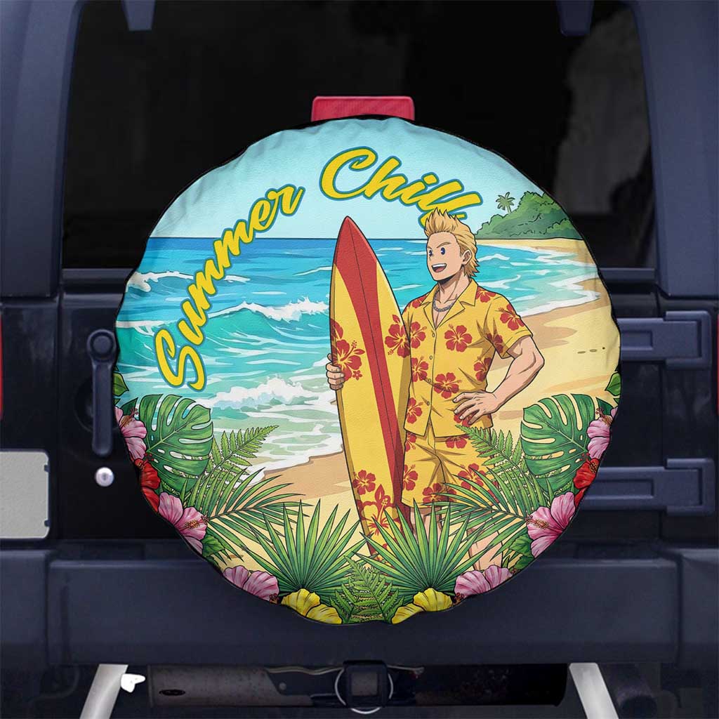 Mirio Togata Summer Chill Spare Tire Cover Tropical Anime Surf Scene