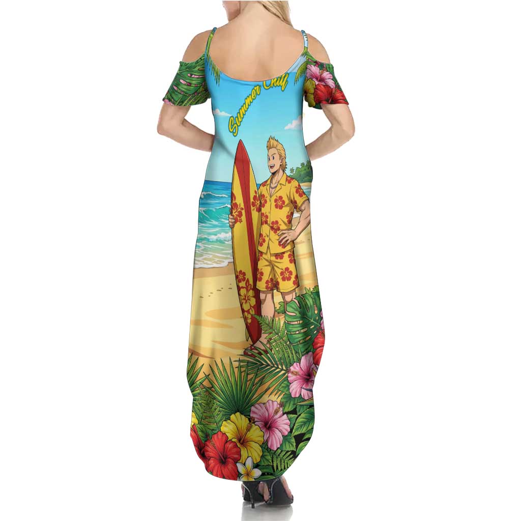 Mirio Togata Summer Chill Summer Maxi Dress Tropical Anime Surf Scene